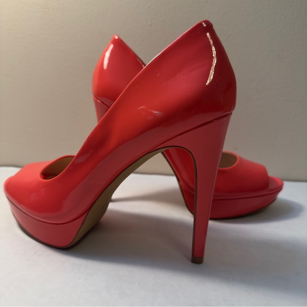 Vince Camuto Vibrant Coral Platform Heels